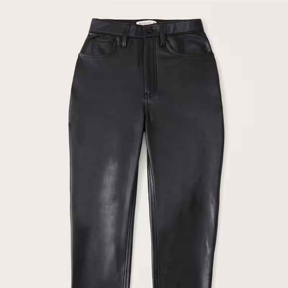 Abercrombie Curve Love Vegan Leather Ankle Straight Pant 29 - Picture 4 of 4